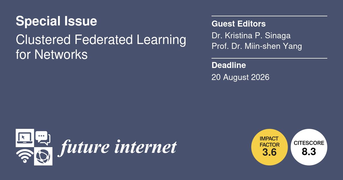 MDPI Future Internet Special Issue - Clustered Federated Learning for Networks